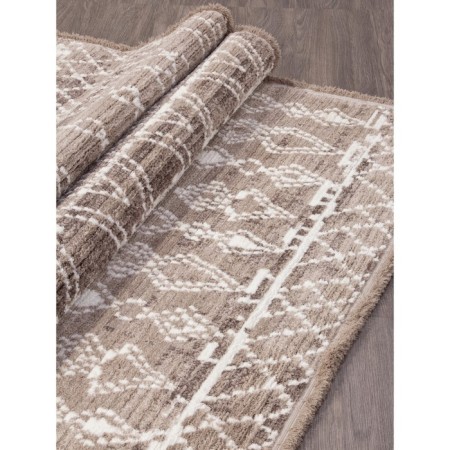 Rectangular carpet Milat Joli, size 80x150 cm, color L.Beige/P.White-2
