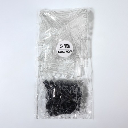 Perfume bottle, glass, with an applicator, 2 ml, packing 100 pcs, the color is transparent/black-4