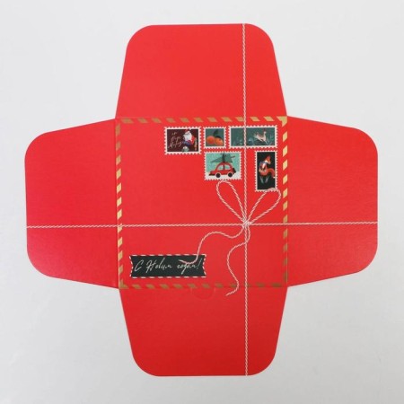 Folding box "New Year's Post", 15 x 15 x 7 cm, New Year-2