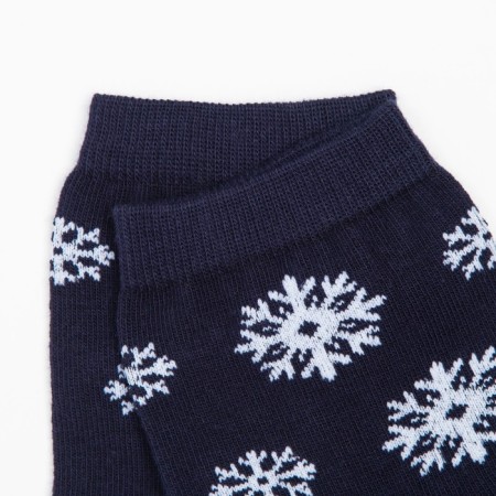 Women's socks "Bear and snowflakes" Blue color, size 23-25-2