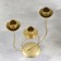 Climber "Trio" Metal for 3 candles, 17x18 cm, gold
