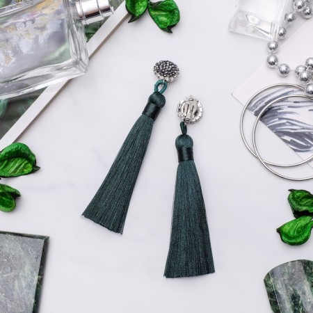 Clips "Brushes", emerald color, l brush 7 cm-1