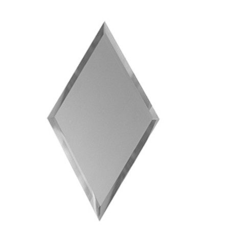 Mirror silver tiles "rhombus" 300 x 510 mm, fatset 10 mm