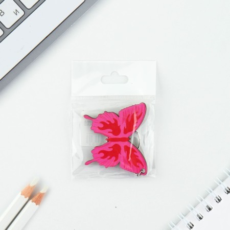 Key keychain wooden "butterfly", 6 x 6 cm-4