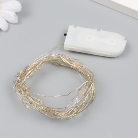 LED thread for souvenirs Color white 30 diodes length 3 m from batteries 2xCR2032-1