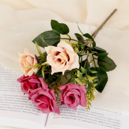Bouquet "Roses with curls" 26 cm, mix