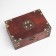 Casket wood chest "Secrets of the King" with rivets, Bordeaux 18x12x7.5 cm