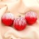 Set of balls plastic D-7 cm, 3 pcs "hoar" red