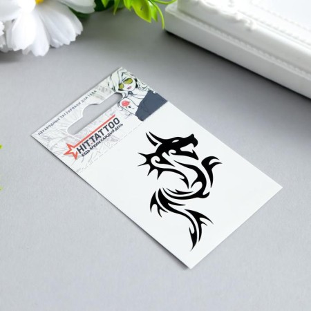 Tattoo on the body "Black Dragon" 5.3x6.3 cm-1