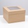 The box is folding, the lid is, with a window, craft, 30 x 30 x 20 cm