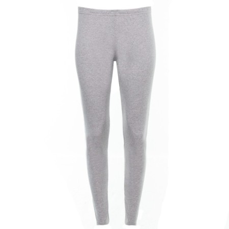 Female leggings elongated, color gray melange, size 50-6
