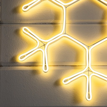 Neon figure "Snowflake", 50 cm, 480 LED, 220 V, glow warm white-2