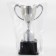 Cup 113, award figure, silver, plastic stand, 17.7 x 10.5 x 7.5 cm.