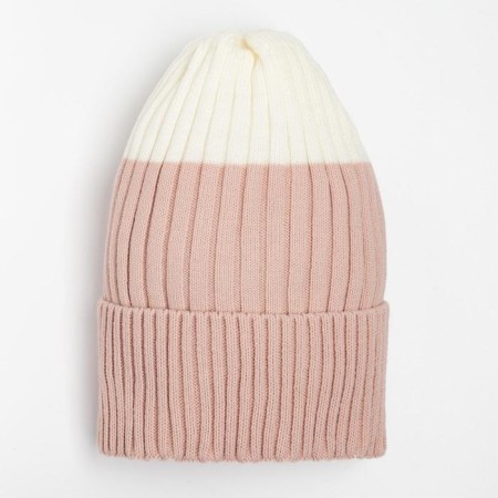 Hat for girls, color powder, size 52-56-1