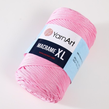 Yarn "Macrame XL" 100% polyester 130m/250g (147 pink)-1