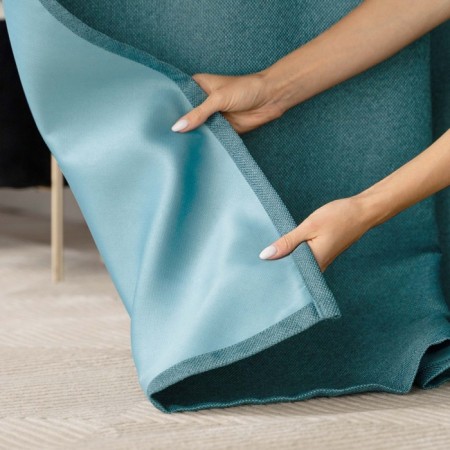 A set of curtains with a sequer of selection, size 2x150x270 cm, turquoise color-1