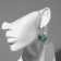 Earrings Assorted "Joy" the globe, the color is blue-green in silver
