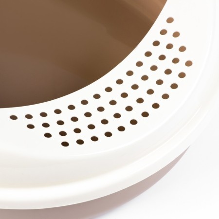 A tray for cats with an side without a Cosmo grid 51.9 x37.8 x 21.3 cm, brown-4