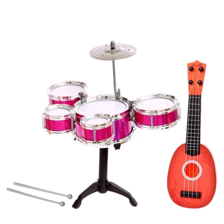 Drum installation "Cool musician", with a guitar, mix-1