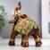 Souvenir Polystone "Elephant in Bright Popone with Gold" MIX 12x6.5x13 cm