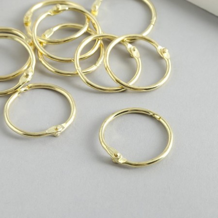 Rings for creativity (for photo albums) "gold" int. D = 2.6 cm external. D = 3 cm set 10 pcs 536458-1
