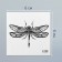 Tattoo on the body Black Dragonfly 6x6 cm