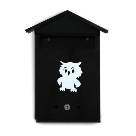 Mailbox with a lock, vertical, "house", black-5