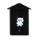 Mailbox with a lock, vertical, "house", black