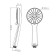 Shower watering can Bravat Stream P70138CP-1A-RUS, 3 modes, d = 102 mm, chrome