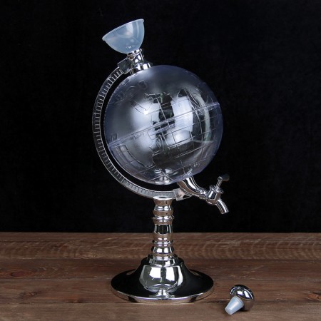 Beer Tower with a funnel "Earth ball", 1.9 l, silver color-13