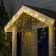 Garland "fringe" 3 × 0.6 m, IP44, UMS, transparent thread, 160 LED, glow warm white, white flicker, 220 V