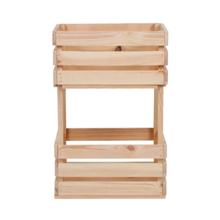 Box for vegetables, 30 × 40 × 60 cm, wooden, two -level, Greengo-1