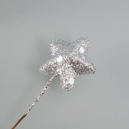 Decor for creativity "Asterisk" length 25 mm, silver-2