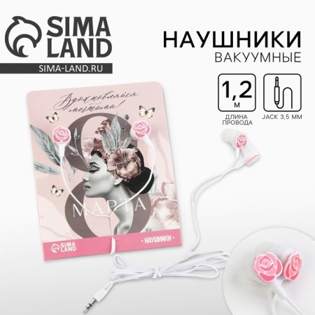 Vacuum headphones on the postcard "Inspire Dreams", model RX-3