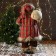Santa Claus "in a red checkered fur coat, with a flashlight/ c branches" 60 cm