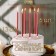 Candles in the cake "Royce", 6 pcs, high, 12.5 cm, ruby ​​metallic