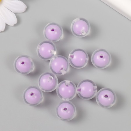 Beads for creativity plastic "Lilac" glossy set 30 g d = 1.6 cm-1