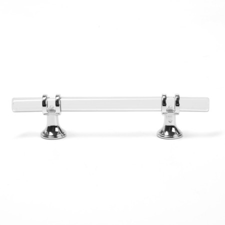 Cappio pk106 bracket handle, m/o 96 mm, d = 12 mm, plastic, transparent/chrome color-1