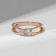 Ring Xuping plexus, white color in gold, size 19