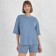 Homemade female set (T -shirt/shorts), blue color, size 46
