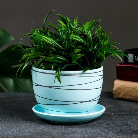 Flower pot "Magnolia" Blue, 0.5 l