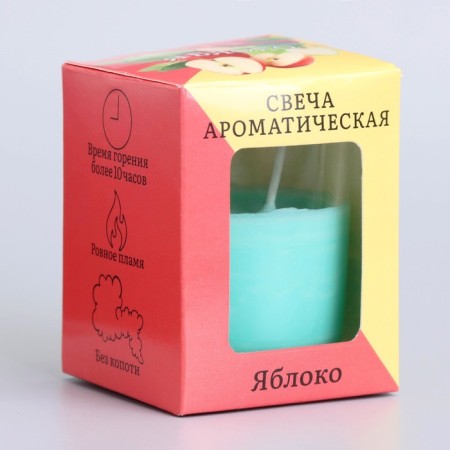 Aromatic candle in glass 5x6cm, apple-4