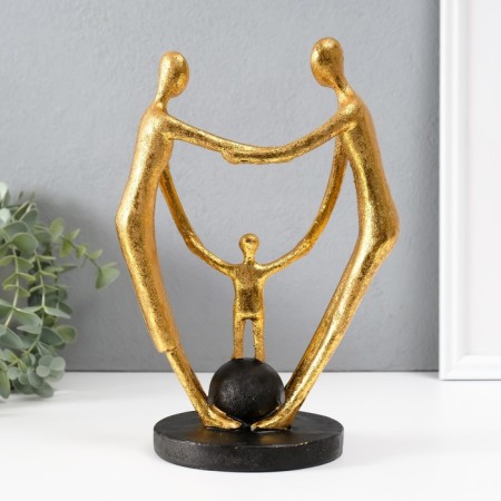 Polystone souvenir "Strength in unity" gold 12x17.5x26.5 cm-3