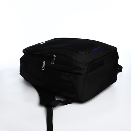 Youth backpack on lightning, 4 outer pockets, black/blue/gray color-4