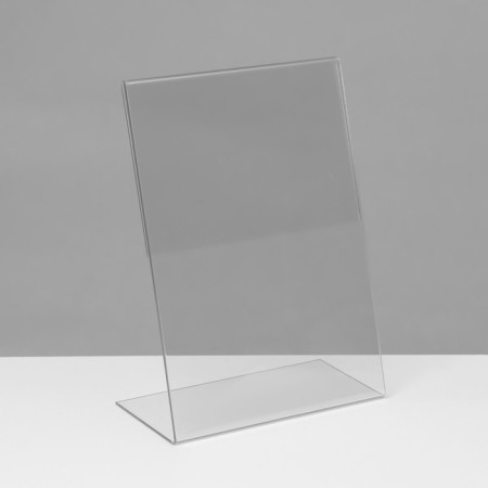 Unilateral stand A5 is vertical, 15 × 7.5 × 21 cm, 2 mm plexiglass, in a protective film-2