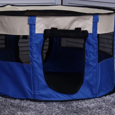 Animal aviary, tent, round, 70 x 40 cm, blue-4