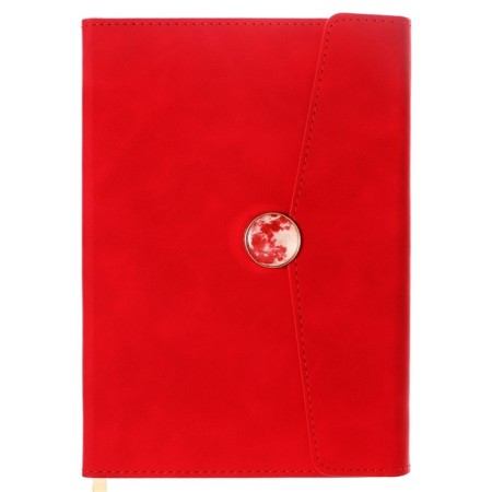 Organizer on the rings A6+, 80 sheets, leatherette, with a valve, a line, with a handle, in a gift box, red-2