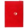 Organizer on the rings A6+, 80 sheets, leatherette, with a valve, a line, with a handle, in a gift box, red
