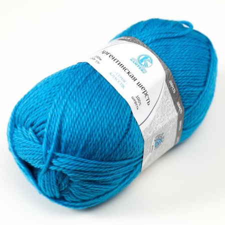 Yarn "Argentinean wool" 100% imported p/t wool 200m/100g (024 turquoise)-1