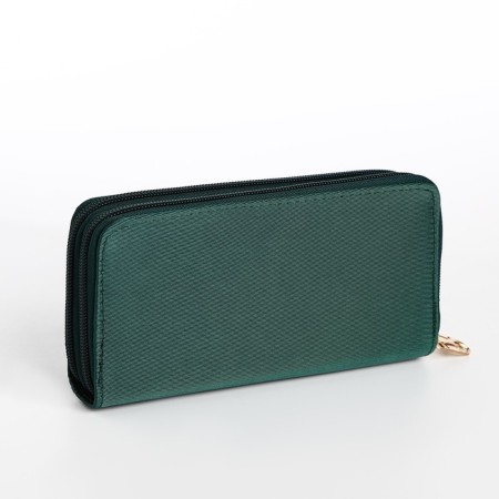Women's wallet on lightning, green color-1